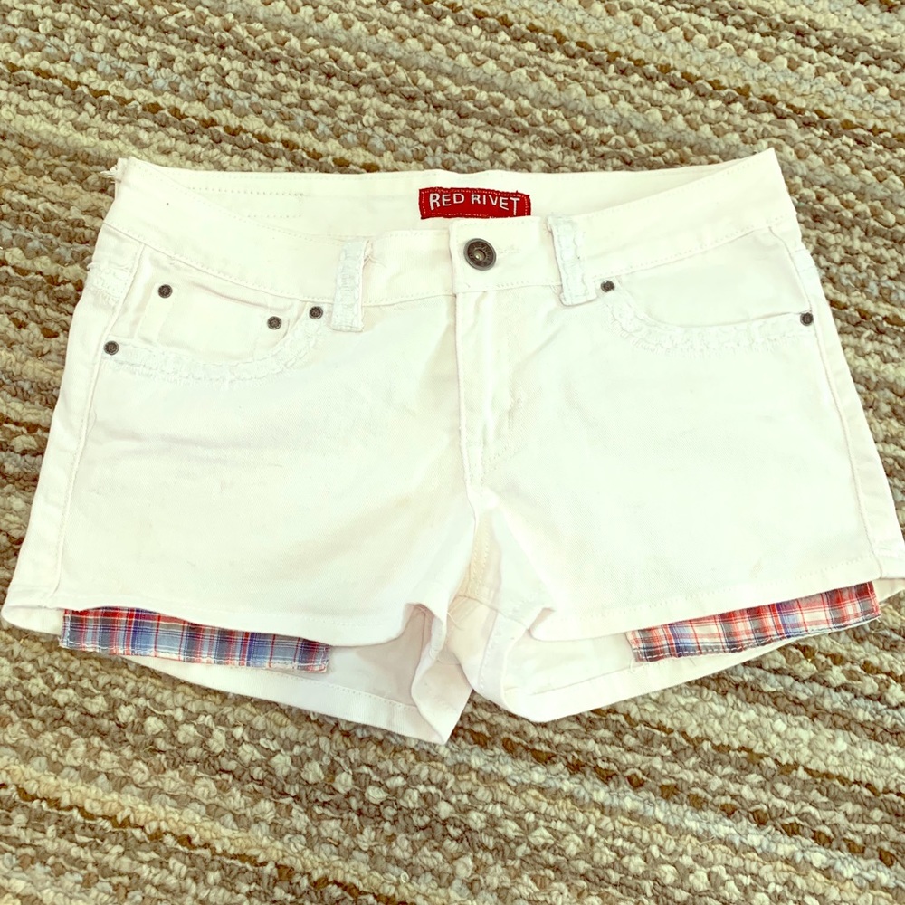 White Denim Shorts